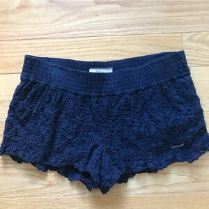 A&F Lace Soft Shorts w/ Removable Tie Detail